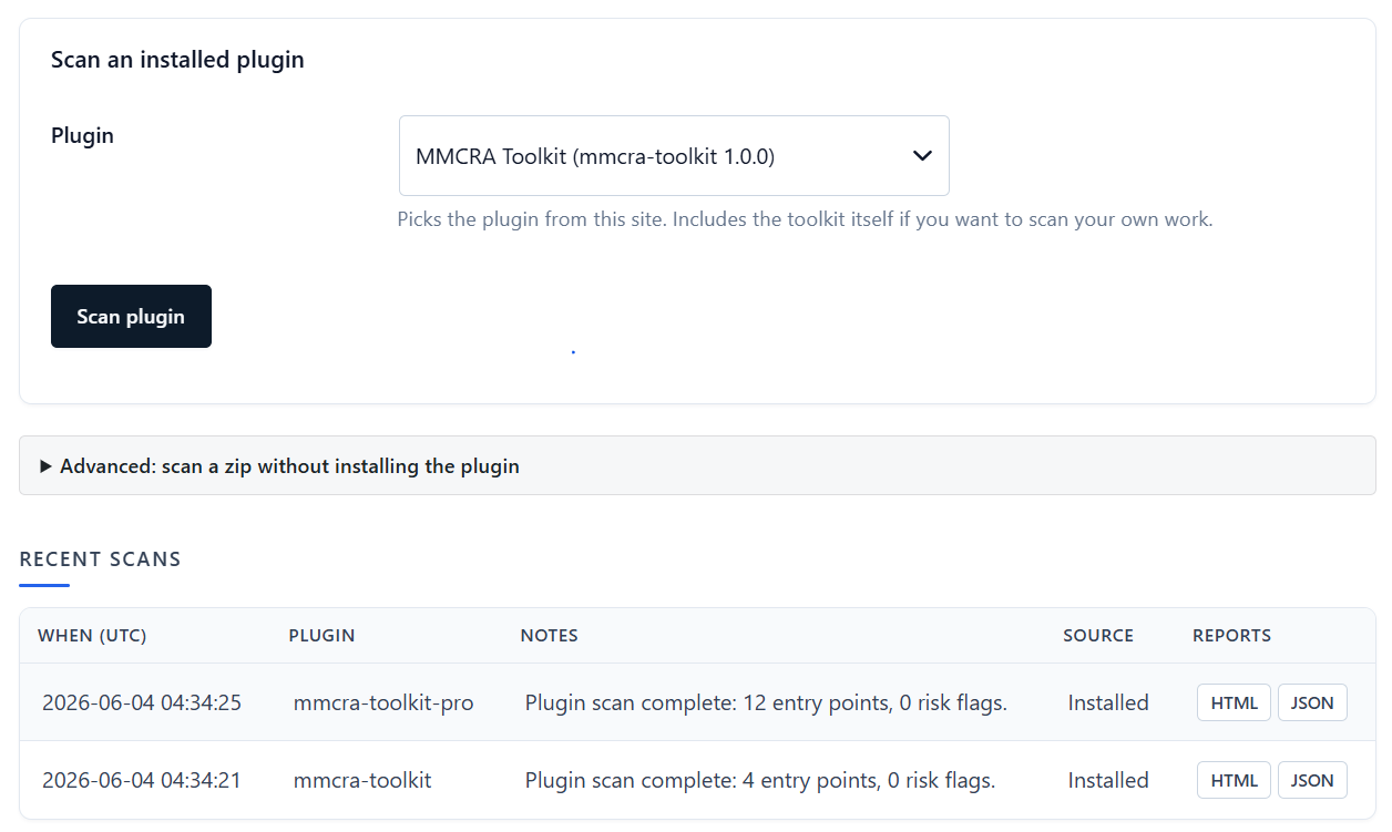 Plugin Scanner